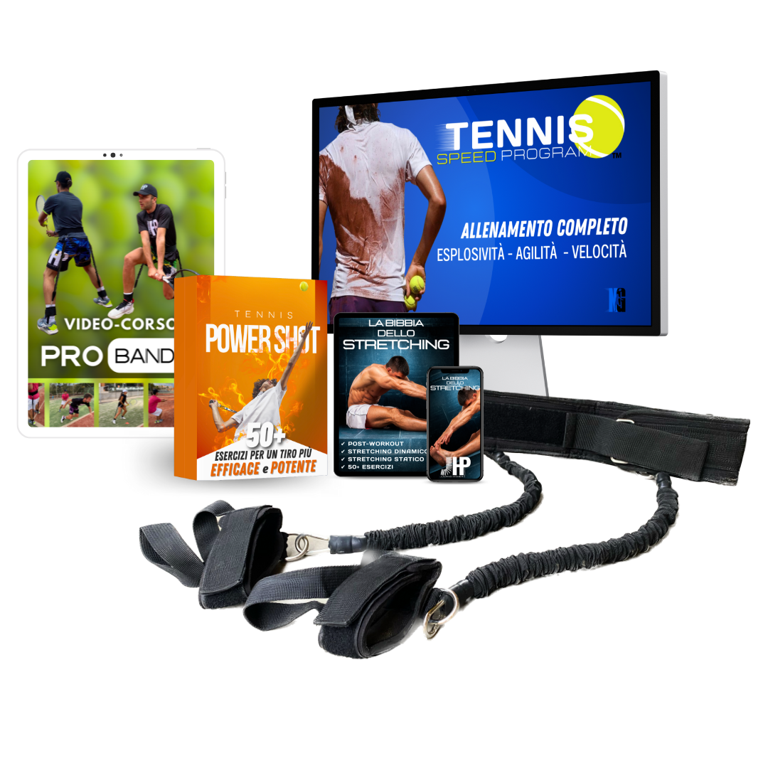 il pacchetto di allenamento e prodotti che ti permette di migliorare il tuo tennis